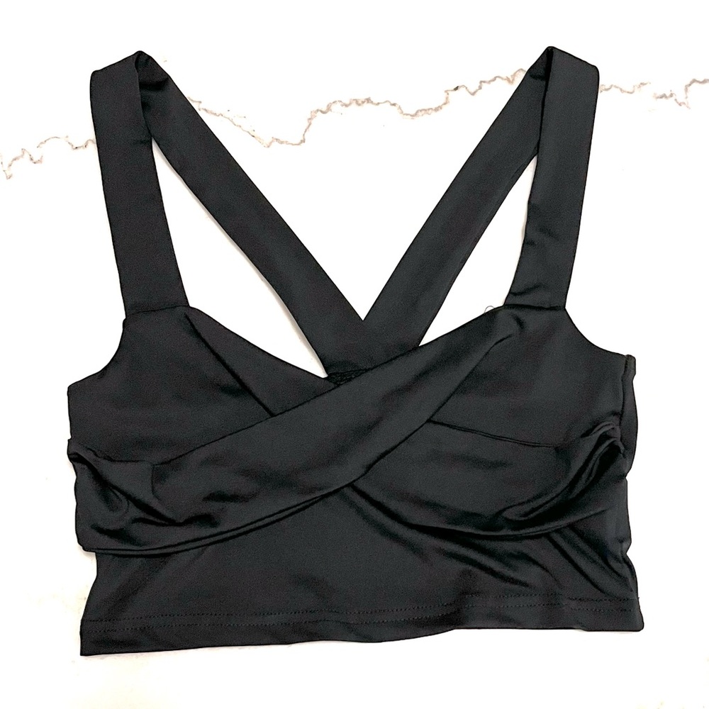 Black bralette crop top size small